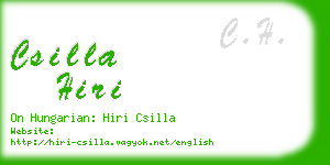 csilla hiri business card